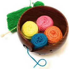 Load image into Gallery viewer, Handmade Wooden Yarn Bowl